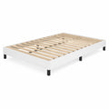 Letto matrimoniale in metallo e legno bianco 200x160 cm