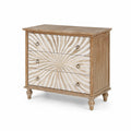 Carved Mango Wood Chest of Drawers, 3 Drawers