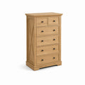 Cassettiera in legno massello di quercia con 6 cassetti