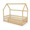 Letto a Forma di Casetta per Bambini in Legno di Pino