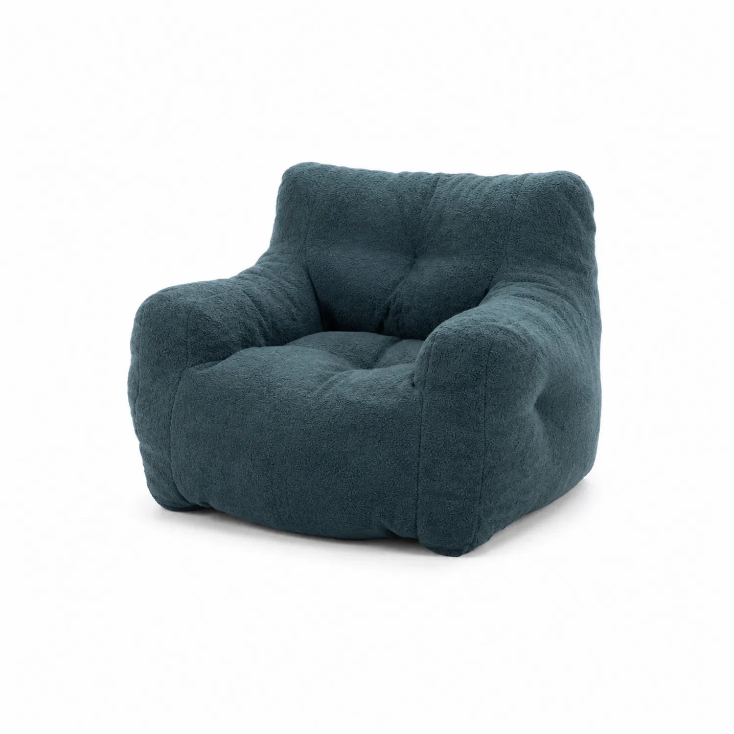 Armchair in Polyester and Foam Dark Blue 100x90x85 cm