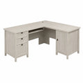 Scrivania ad Angolo L con Cassetti e Armadio in Legno Laminato