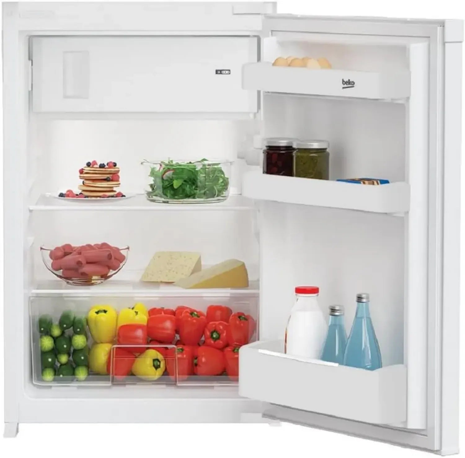 Beko B1754FN Frigorifero da Incasso con Congelatore 4 Stelle e Porta Fissa, Altezza 88 cm