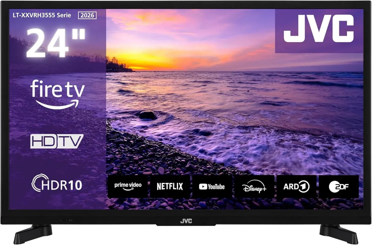 JVC Smart TV LED 24'' HD con Alexa e HDR, Sintonizzatore Triplo