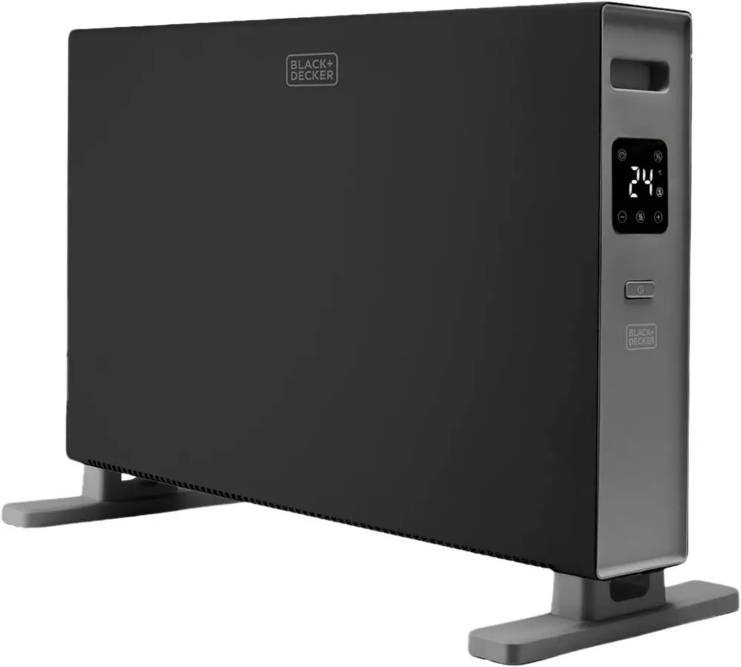 Stufa Elettrica BLACK+DECKER BXCSH2001E 2000W, 2 Livelli di Potenza, Timer, Fino a 20m², Temperatura Regolabile, Spegnimento Automatico, Controlli Digitali, Colore Nero