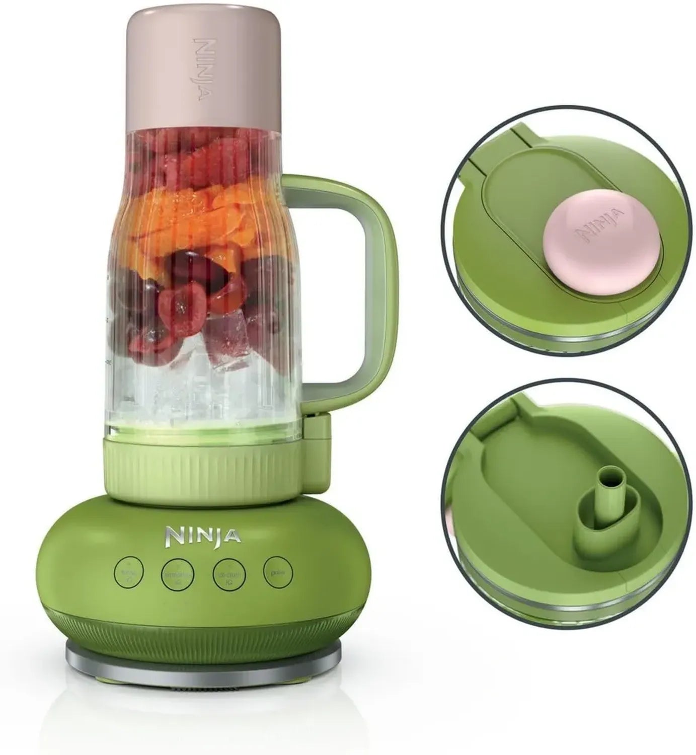 Frullatore Compatto Ninja BlendBoss con Bicchiere Portatile - Verde/Rosa