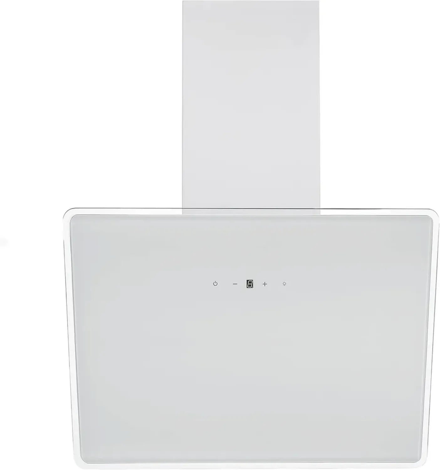 Cappa aspirante Respekta 60 cm con vetro bianco, scarico e ricircolo, A++, 53-68 dB