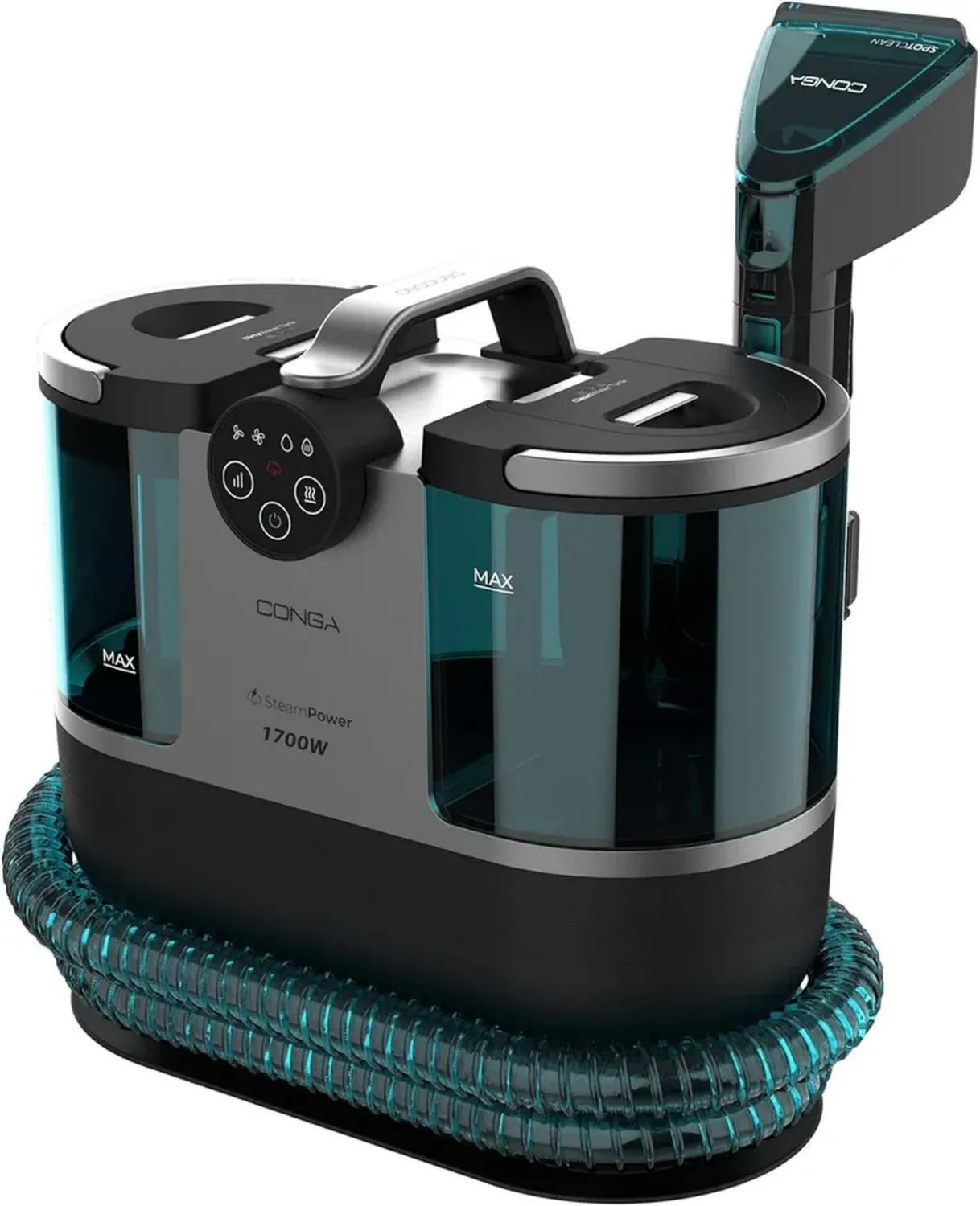 Cecotec Aspirapolvere a Vapore 3in1 per Tappezzeria, 1700W, Serbatoio Doppio, Raggio d'Azione 7m