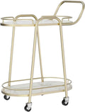 Carrello da Cucina a 2 Livelli con Ruote, Isola Portatile e Moderna per la Casa (Bianco)