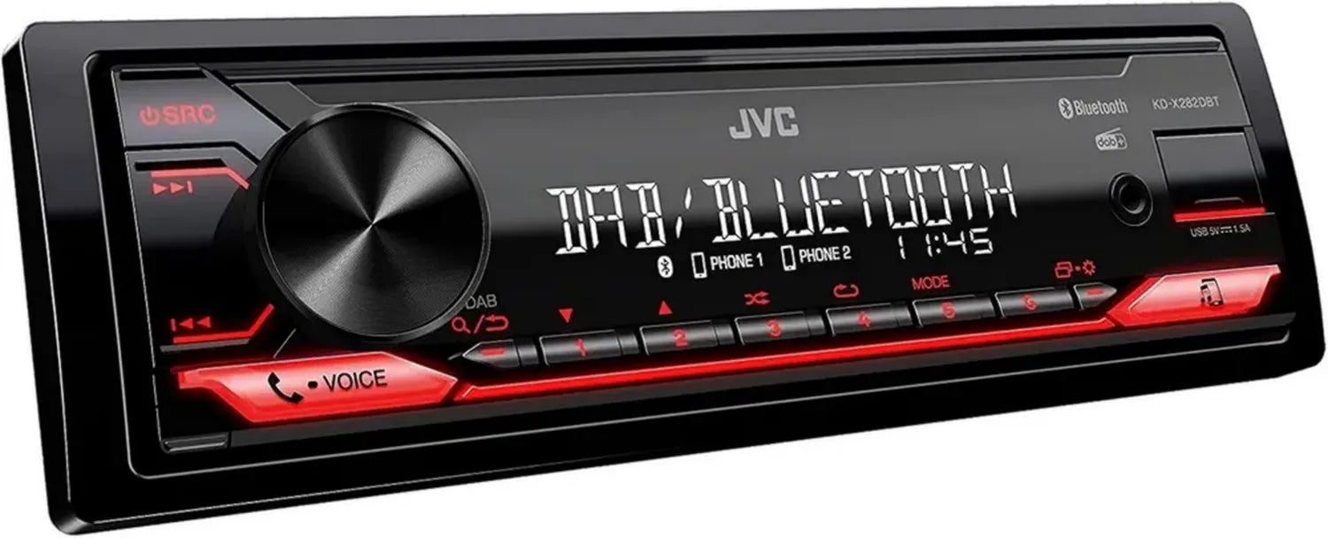 JVC Autoradio Bluetooth KD-X282DBT con DAB+, Vivavoce e Streaming Audio