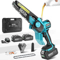 Motosega Elettrica 8'' con Motore Brushless 2026, 2 Batterie 4000 mAh, Tensionamento Senza Attrezzi