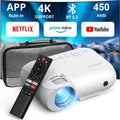 Videoproiettore Portatile Yoton Y9, 20000 Lumen, 4K HDR, Wi-Fi 2.4/5G e Bluetooth 5.2