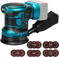 Lucidatrice Orbitale Senza Fili 18V per Makita, Disco 125mm, 11.000 RPM, Include 15 Carte Abrasive