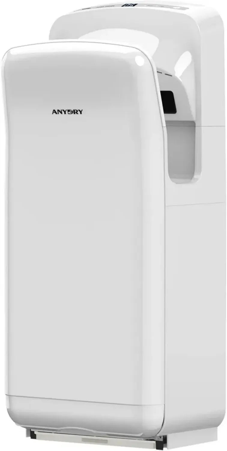 Asciugamani Elettrico anydry 2005H con Filtro HEPA, Potenza 1750-2050W, Asciugatura Rapida 7-10 Secondi, Bianco