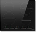 Piano Cottura a Induzione NOXTON 4 Zone 7200W, Incasso Domestico 60cm, Funzione Boost e Timer, Sicurezza Avanzata, Nero