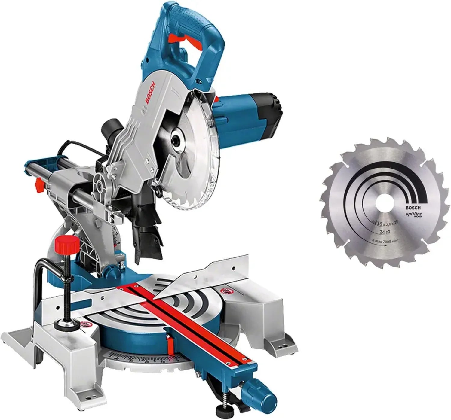 Bosch Troncatrice Radiale GCM 80 SJ 1400W, Lama 216 mm, 2 Lame Incluse