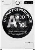 Lavatrice Slim LG 9kg AI DD con Vapore e Diagnosi Smart