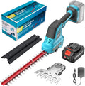 Tagliasiepi a Batteria SEESII 2 in 1 con Batteria 4000mAh e Caricabatterie, Lame 30cm e 15cm, per Siepi e Prati