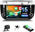 Autoradio Android 15 per Fiat Punto 2012-2015, 7'' con Carplay e Android Auto, 64GB, Bluetooth, GPS e Telecamera