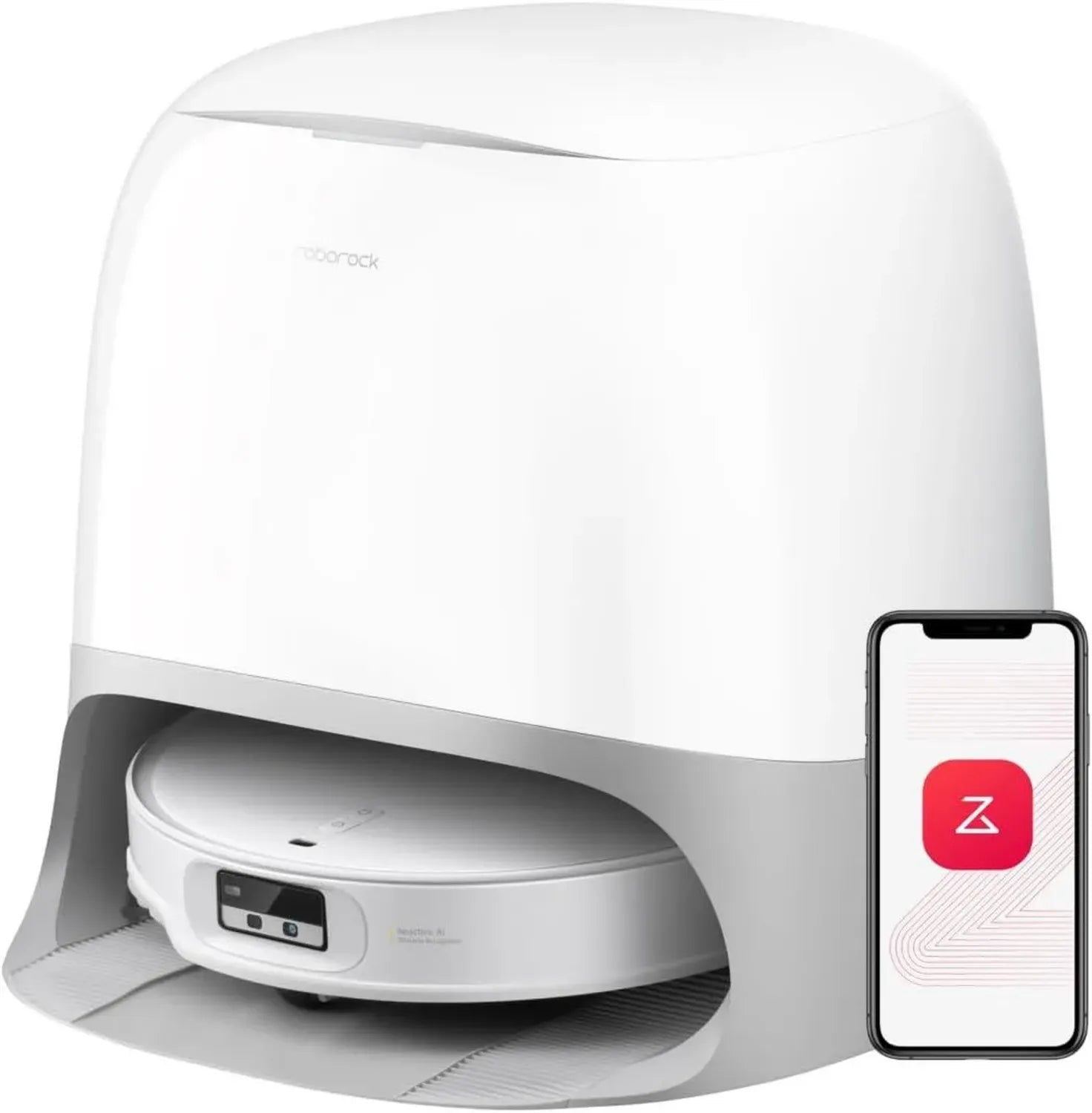 Roborock Qrevo CurvX Robot Aspirapolvere con Mocio, Aspirazione Potente 22.000Pa, Design Ultra-Sottile, Sistema Antigroviglio Doppio, Lavaggio e Asciugatura Automatici