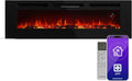 Camino Elettrico da Parete 1800W con App, Fiamma LED Regolabile