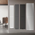 Radiatore Verticale Antracite Stella 1800x480 mm per Bagno con Attacco Centrale