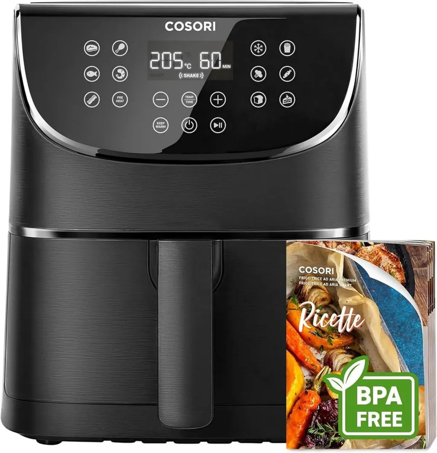 Friggitrice ad Aria COSORI 5,7L con 13 Programmi, Risparmio Energetico e Display Digitale