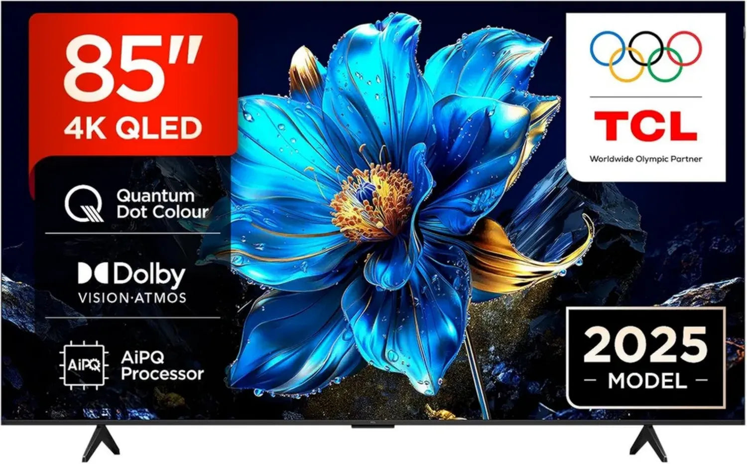 TCL 85P7K 85 QLED 4K HDR Smart TV con Google TV, Dolby Vision, Atmos e Audio Onkyo
