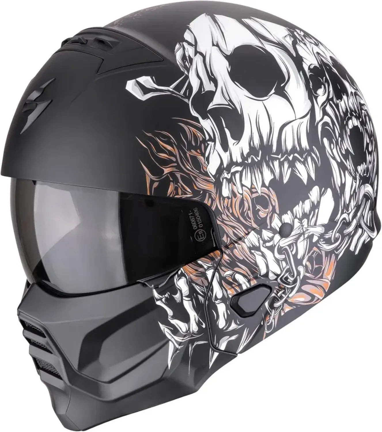 Casco Moto SCORPION EXO-COMBAT II GENESIS Nero Opaco/Bianco/Oro Taglia M