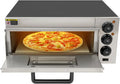 Forno elettrico per pizza monostrato, 2000 W, acciaio inox, temperatura fino a 350°C, con timer 30 minuti, ideale per casa e commercio