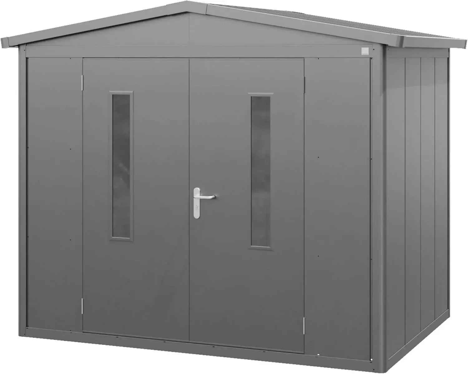 Casetta da Giardino in Metallo Antracite 263x180x231 cm per Attrezzi