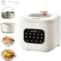Cuociriso multifunzione per 5 persone, antiaderente, timer 24H, finestra e cestello vapore inox