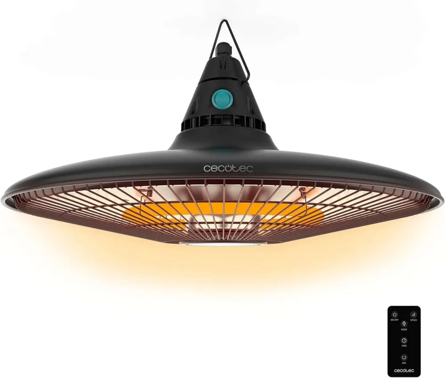 Riscaldatore da Soffitto per Esterni Cecotec 1500W, Tecnologia Alogena, Telecomando, IP65