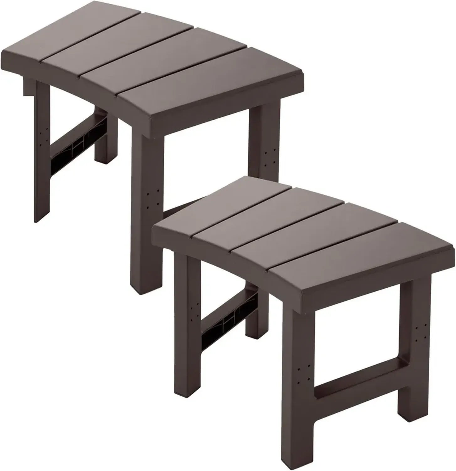 Intex 28514 - Panchina in Plastica per PureSpa Rotonda, Set 2 Pezzi, 4 Posti, 40 cm, Colore Marrone