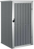 Capanno in Acciaio Zincato Grigio per Attrezzi 88x89x161 cm