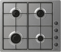 Piano cottura a gas Candy 4 fuochi da incasso con griglie metalliche e sicurezza, acciaio inox