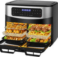 Friggitrice ad Aria XXL 12L con Zone Doppie e Divisorio, 2600W Senza Olio, 10 Programmi e Ricettario