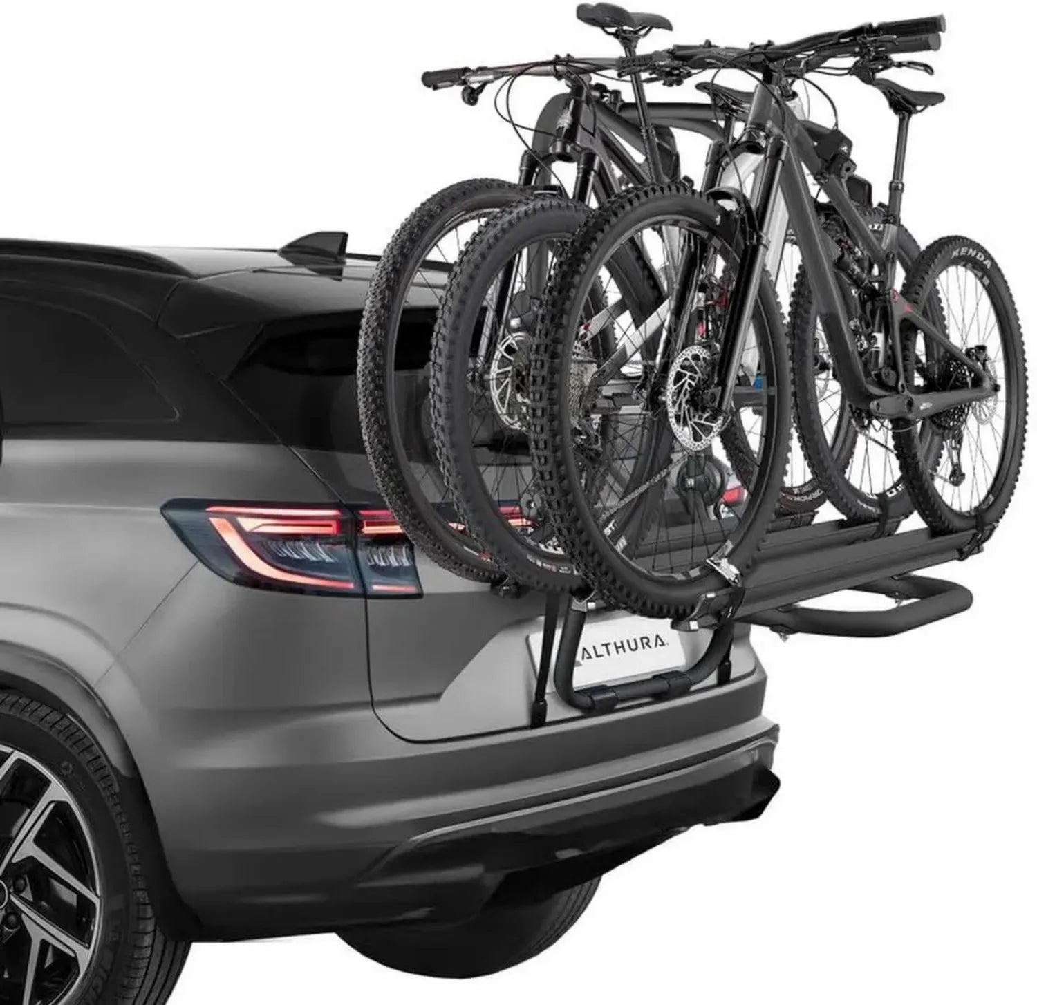 Portabici Universale in Alluminio per 3 Biciclette - Installazione Semplice e Design Compatto - Certificato TUV-GS - Made in Italy