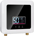 Scaldabagno Elettrico Istantaneo 7500W, Display LED, per Cucina e Bagno, Bianco