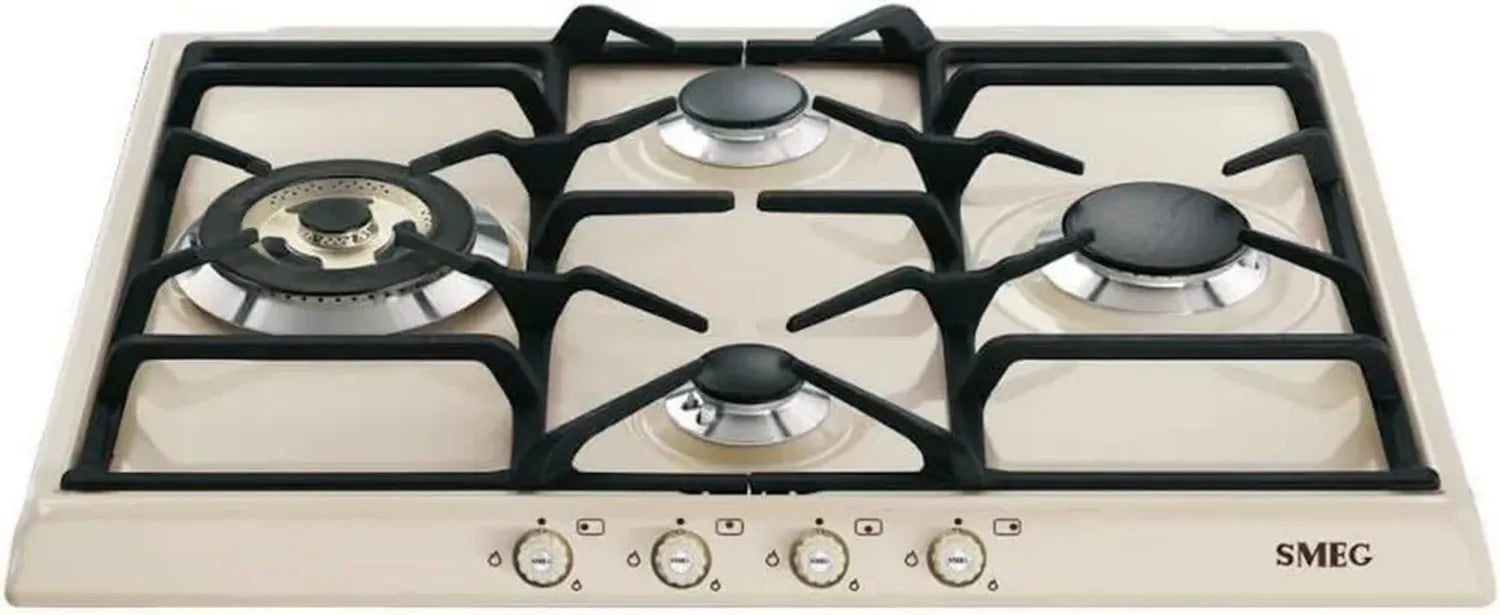 Smeg SR764PO Piano Cottura a Gas da Incasso, Crema