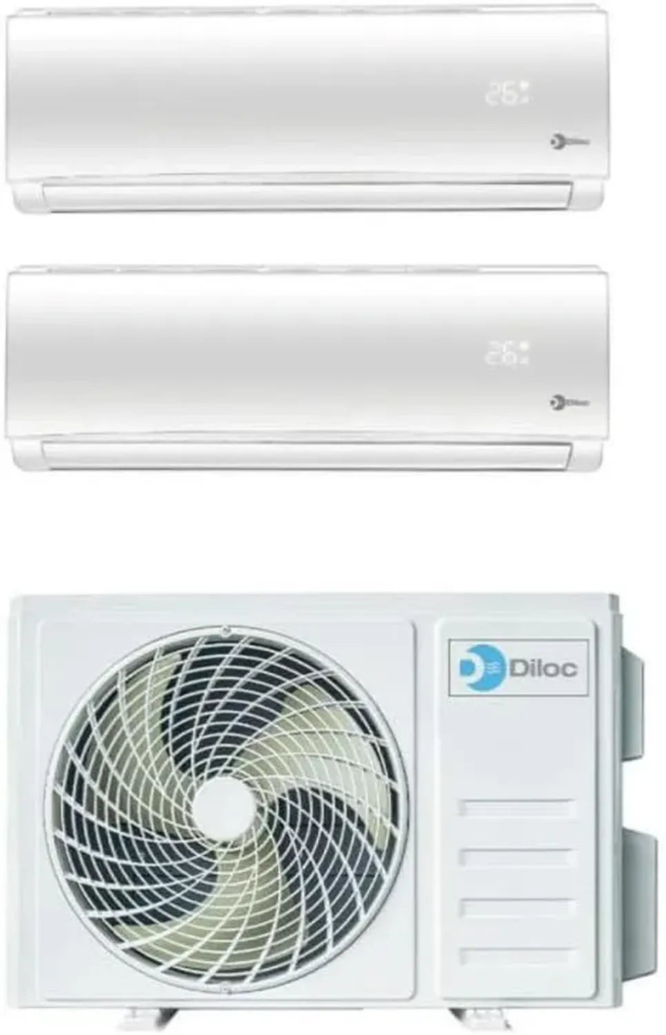 Sistema Climatizzatore Inverter Diloc Over Dual Split 9000 Btu, Wi-Fi A++
