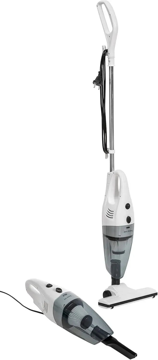 Innoliving Aspirapolvere Senza Sacco 2-in-1 con Filtro HEPA, Bianco, 0.8L