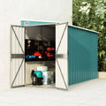 Capanno da Giardino in Acciaio Zincato Verde con Porta, 118x288x178 cm