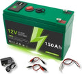 Batteria LiFePO4 12V 150Ah Cicli Lunghi con Porta USB e BMS 30A per Camper e Solare