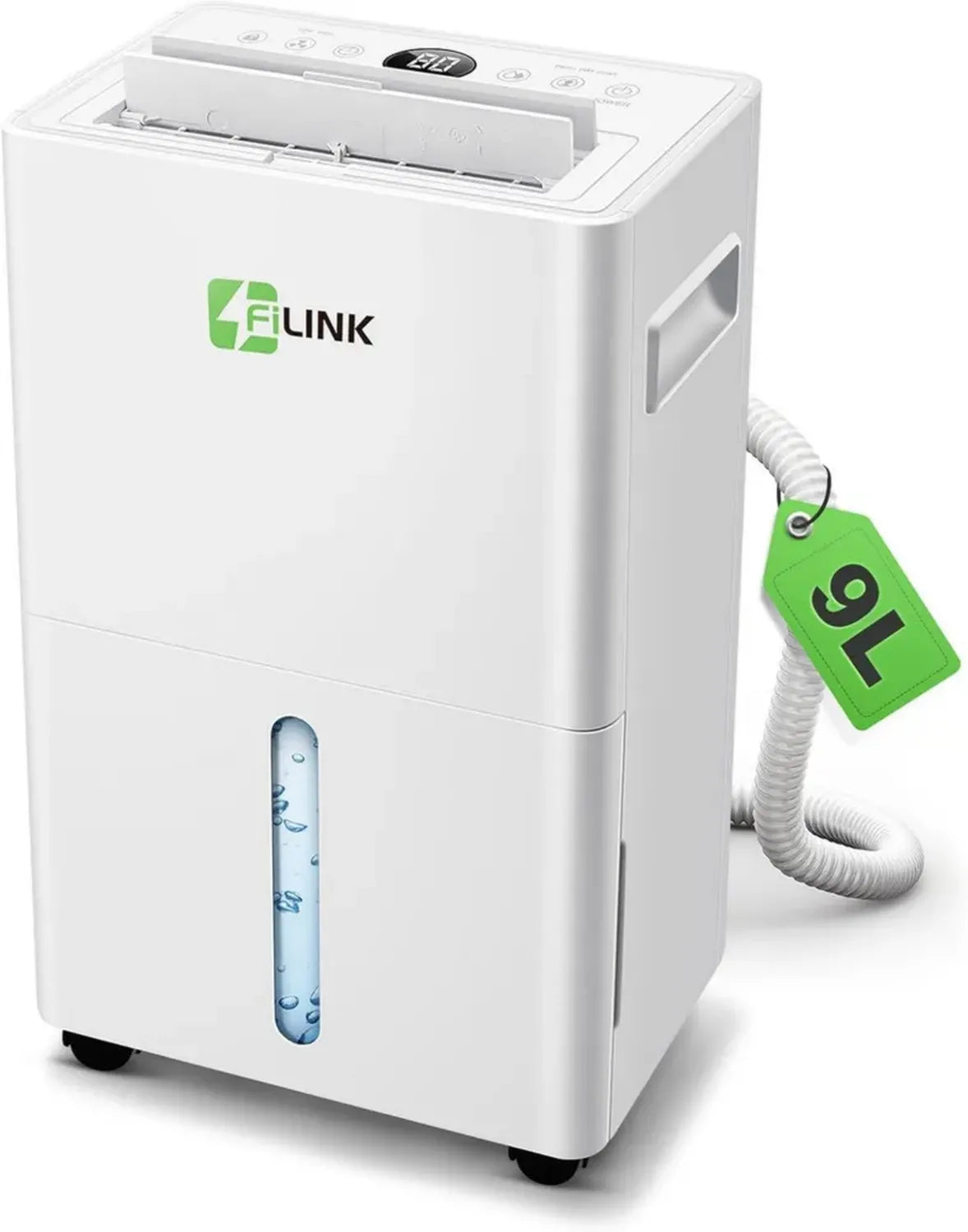 Deumidificatore Portatile 9L/24h, Silenzioso con Timer e Autospegnimento, Ideale per Casa fino a 25m², Ecologico R290