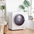 Merax Mini Asciugatrice a Parete, Evacuazione a Tamburo con Timer e Doppio Filtro, 850W, 2,5 kg, Bianco, 50x42x59cm