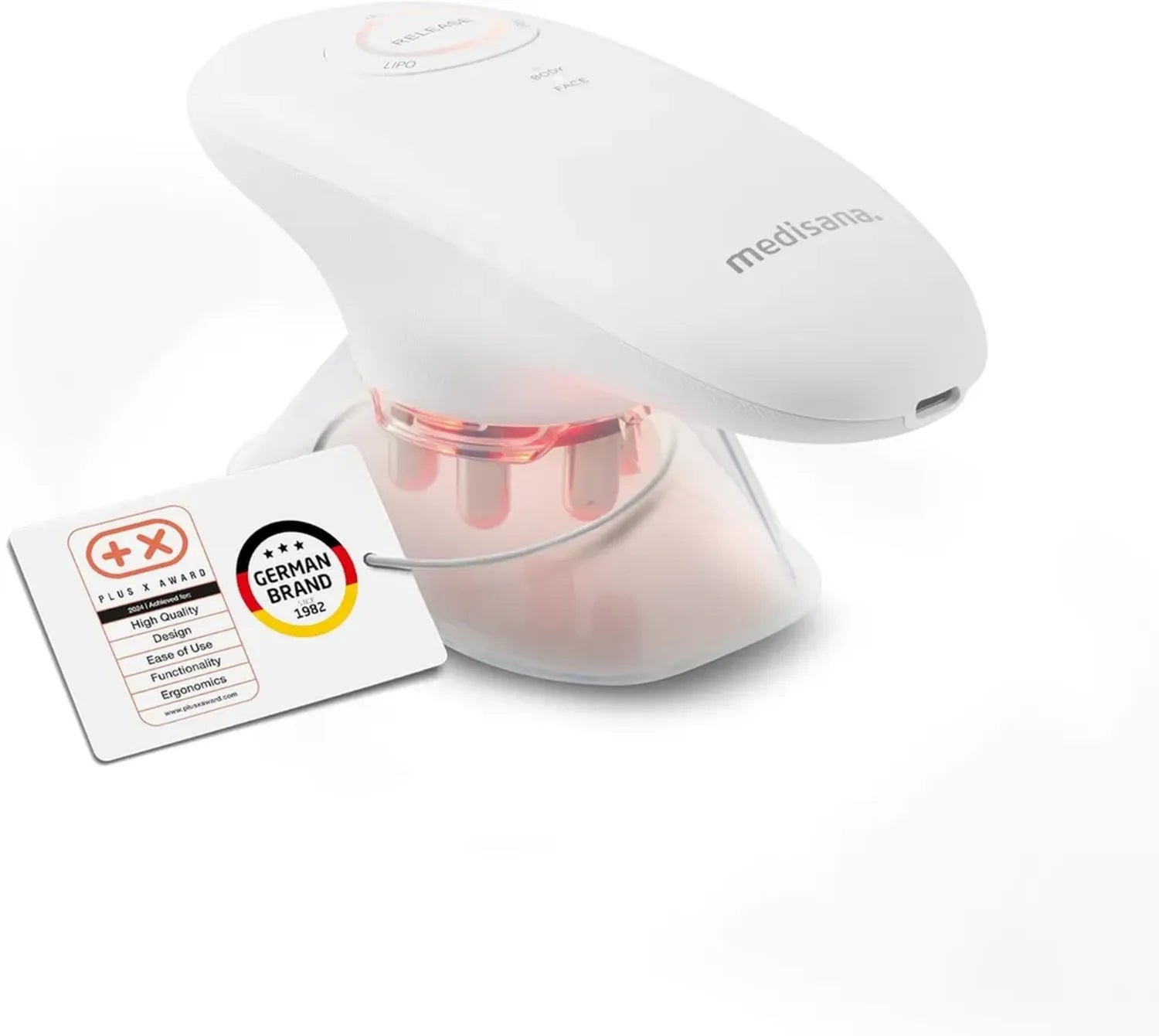 Massaggiatore Medisana VC 150 a Ventosa: Pelle Soda con Vuoto, EMS e Luce Rossa