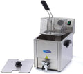Friggitrice Elettrica Professionale 8L con Rubinetto di Scarico