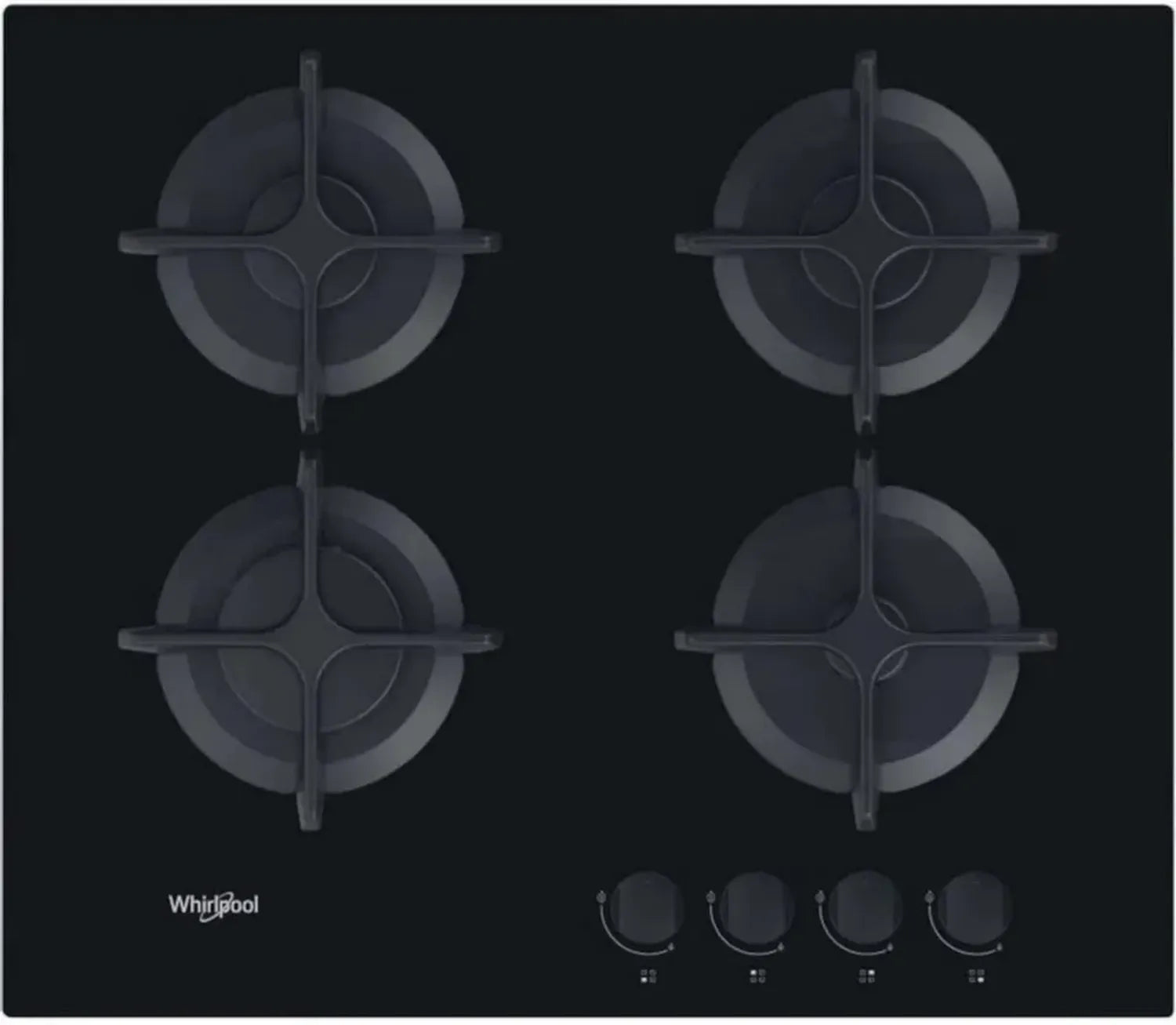 Whirlpool Piano Cottura a Gas AKT 616/NB Nero 60 cm 4 Fuochi