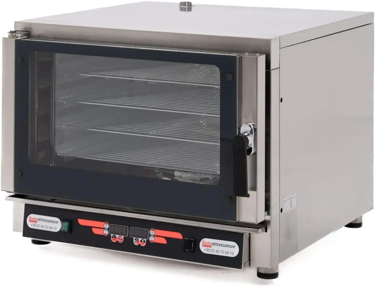 Forno Elettrico a Convezione Digitale in Acciaio Inox con 4 Teglie - Professionale e Sicuro